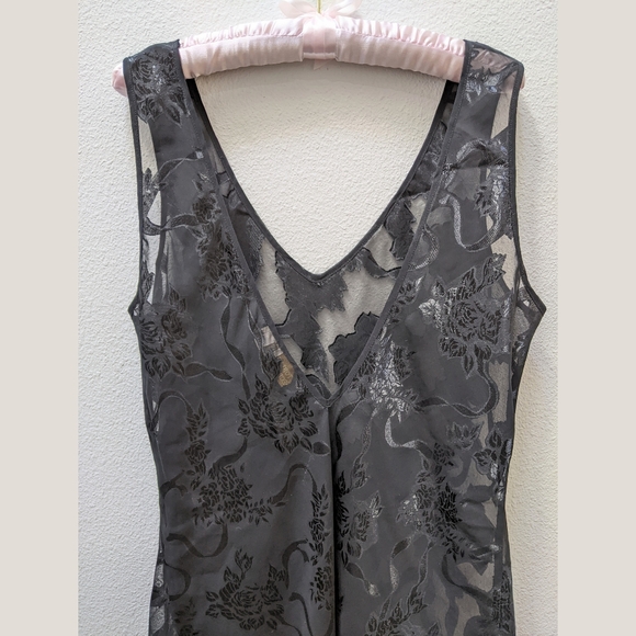 90s Victoria's Secret Gold Label sheer black slip dress size Large NWT - Picture 3 of 7